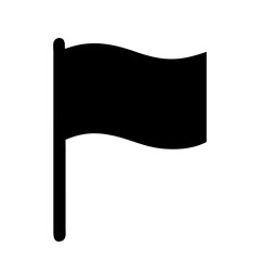 Poster - Simple black flag icon. Flag symbol with pole. This simple flag graphic is perfect for websites, apps, and presentations.