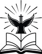 © SKShagor - Dove, Cross, and Open Bible A Symbol of Faith and Spirituality