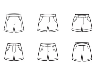 Shorts icon vector on White Background ,Vector Art Illustration on white background.
