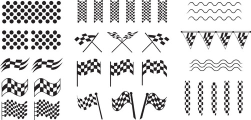 Poster - Isolated Checkered Pattern Vector Art, Black And White Geometric Shapes In Clean Minimalist Design, Editable Seamless Background Elements, Modern Abstract Grid Illustration For Graphic Projects