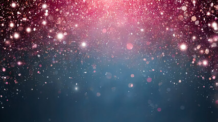 Poster - Colorful sparkling particles dance across the dark background, creating a festive bokeh effect. Versatile setting suitable for events, marketing materials, and digital designs