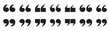 © Kovalova Ivanna - Quote mark flat vector icon set.