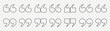© Kovalova Ivanna - Quote mark line vector icon set.