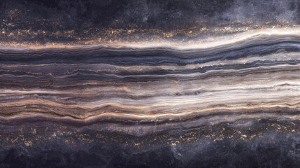 Poster - Beautiful layered marble texture displays dark and light tones in flowing patterns. Suitable for backgrounds in interior design and art projects. Concept of elegance, luxury, refinement