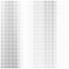 Poster - Black and white dotted halftone background.