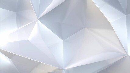 Poster - Modern Geometric Design Abstract White Background with Sharp Angles and Smooth Surfaces, Evoking Elegance and Sophistication in Stylish Patterns.