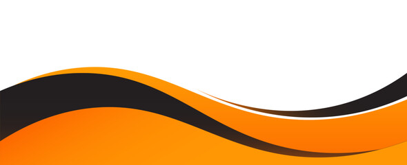 Poster - Vector orange line background curve element with white space for text and message design, overlapping layers, vector