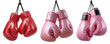 © AuroraCrafts - Red and pink boxing gloves hanging in pairs