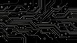 © Diego - White circuit board showing data flowing on black background