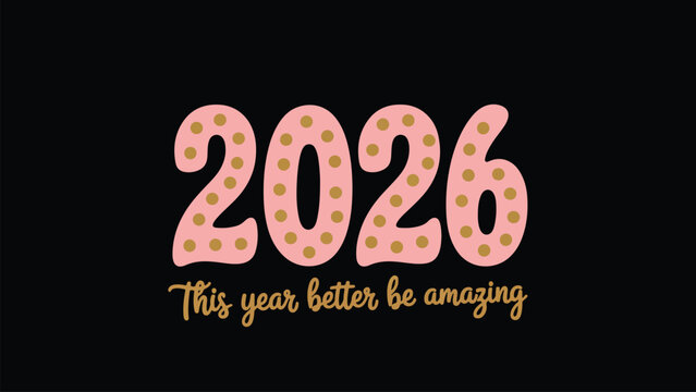 2026 lettering new year text logo, calligraphy, 2026 lettering . Number, lettering logo, number, new, gold, 2026, alphabet, new year, concept.