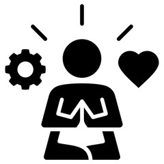 Poster - Stress Management Glyph Icon