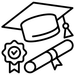 Poster - Graduation Line Icon
