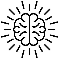 Poster - Brain Line Icon