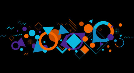 Poster - Abstract geometric vector illustration for modern design in flat style