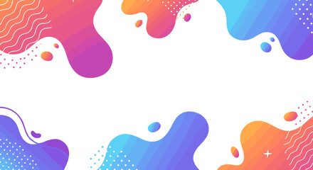 Poster - Abstract fluid gradient vector illustration for background design with modern geometric shapes