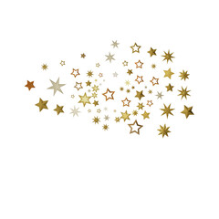 Poster - Festive background with gold and silver stars. Perfect for holidays, celebrations, and more.