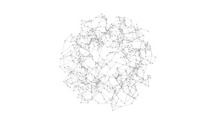 Poster - Digital cyberspace with particles and Digital data network connections concept.