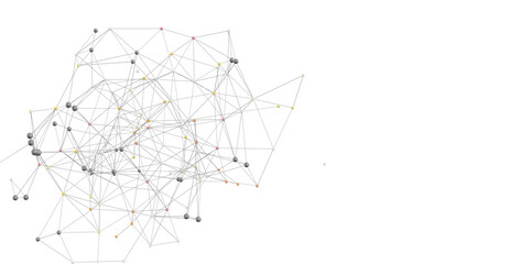 Aufkleber - High-resolution image of a complex network connection visualization, ideal for technology or business concepts.