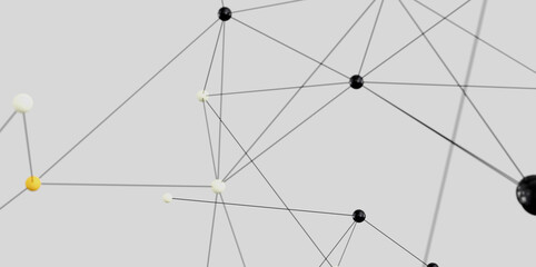 Poster - Stock photo of abstract network connection with dots and lines.  Ideal for technology, communication, and connection concepts.