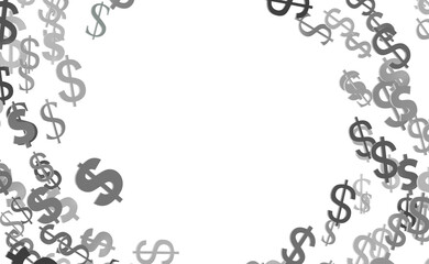 Poster - dollar falling business growth finance concept flat illustration