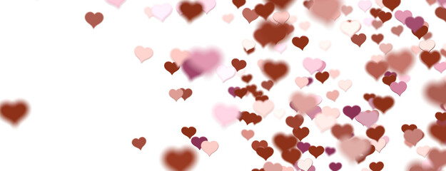 Aufkleber - 3d hearts