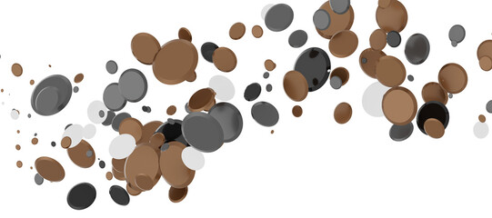 Poster - Enchanting Euphoria: Breathtaking 3D Illustration of Enchanting gold Confetti