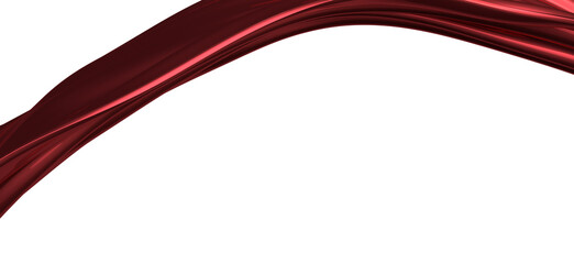 Poster - 3d render of abstract red cloth falling.