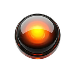 Aufkleber - Glowing Orb Mystery A Transparent Spherical Enigma with Orange Core on transparent background