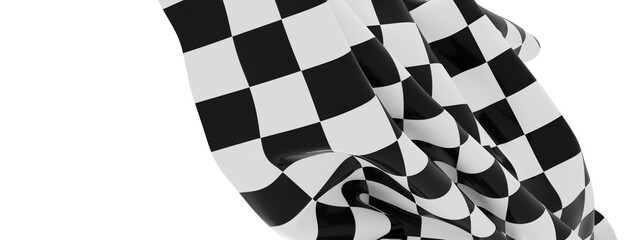 Poster - Abstract image of a black and white checkered flag. Perfect for sports, racing, and competition themes.