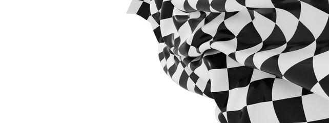Aufkleber - High-resolution image of a black and white checkered flag, perfect for backgrounds and designs.