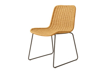 Fototapete - Wicker chair with metal legs isolated on a transparent background, stylish seat