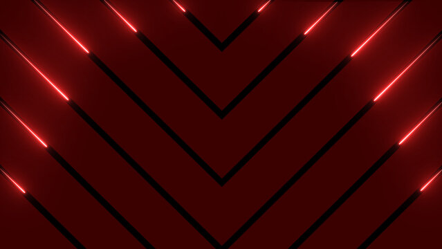 illustration of glowing neon red lines background 4k resolution illustration . on a black background. and creating a stunning illustration .4k illustration 