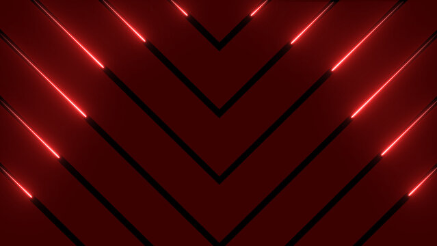 illustration of glowing neon red lines background 4k resolution illustration . on a black background. and creating a stunning illustration .4k illustration 