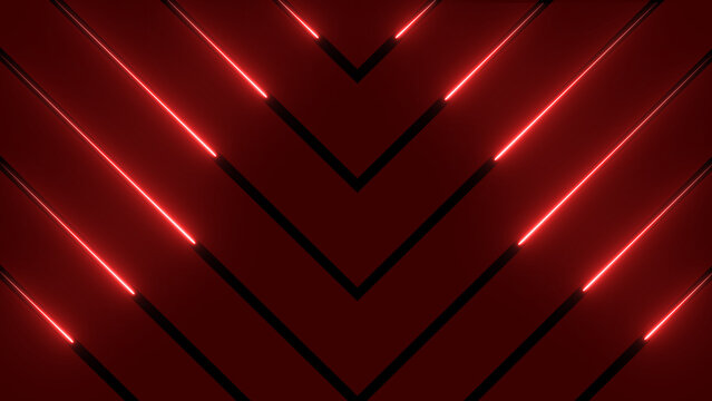illustration of glowing neon red lines background 4k resolution illustration . on a black background. and creating a stunning illustration .4k illustration 