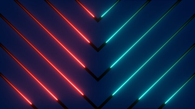 illustration of glowing neon red lines background 4k resolution illustration . on a black background. and creating a stunning illustration .4k illustration 