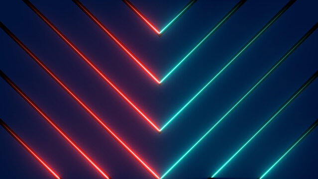 illustration of glowing neon red lines background 4k resolution illustration . on a black background. and creating a stunning illustration .4k illustration 