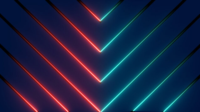 illustration of glowing neon red lines background 4k resolution illustration . on a black background. and creating a stunning illustration .4k illustration 