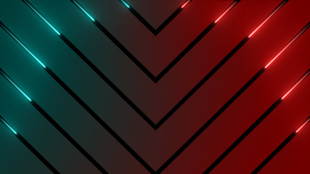 illustration of glowing neon red lines background 4k resolution illustration . on a black background. and creating a stunning illustration .4k illustration 