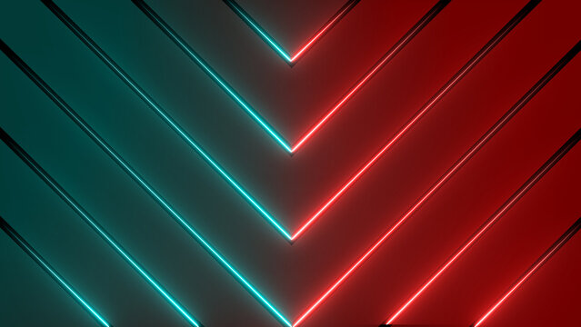 illustration of glowing neon red lines background 4k resolution illustration . on a black background. and creating a stunning illustration .4k illustration 
