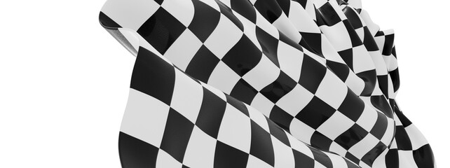 Poster - High-quality image of a checkered flag waving, perfect for sports, racing, and victory themes.