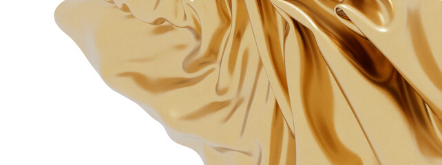 Aufkleber - Golden silk fabric texture. Abstract background. Perfect for luxury, elegant designs.