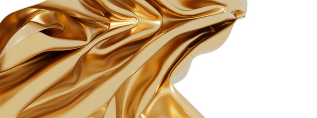 Aufkleber - Luxurious gold fabric texture. Perfect for elegant designs, backgrounds, and presentations.