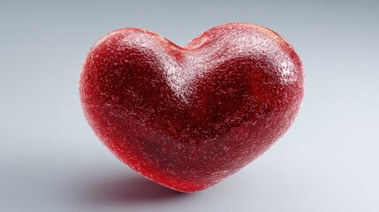 Poster - Heart-shaped Blood Cell Concept in Soft 3D Rendering Showcasing Unique Design and Vibrant Color