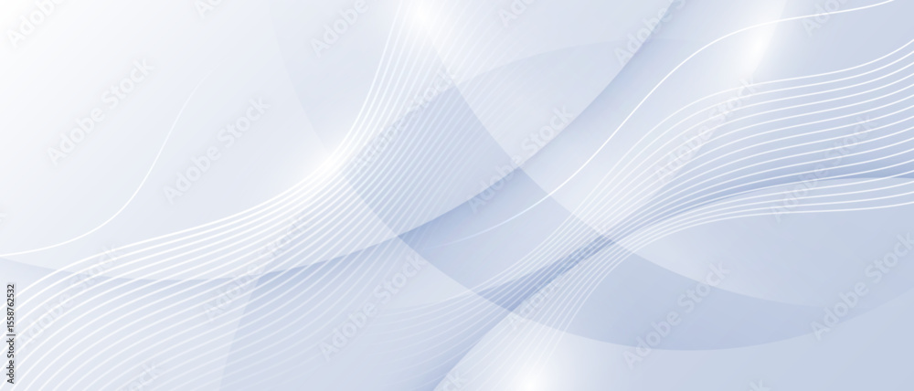 Minimal abstract background with soft white curved lines and light ...