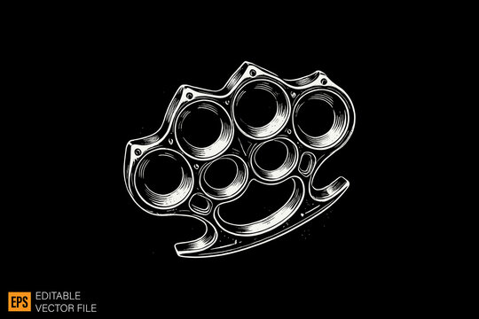 knuckle dark horror art illustration design black and white backgroud templates