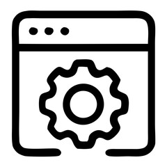 Leinwandbilder - Simple Line Style Website Setting Gear Configuration Interface Icon