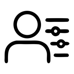 Leinwandbilder - Simple Outline User Preference Setting Icon Symbol Design Element
