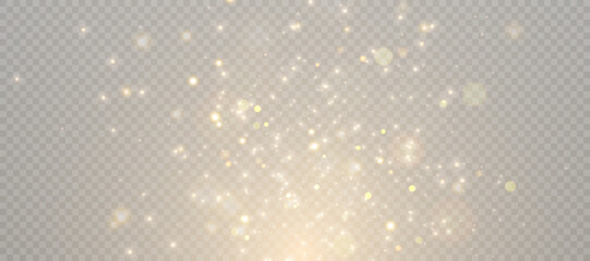 Poster - Light effect with lots of shiny highlights shining on transparent background for christmas new year design.	
