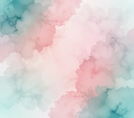Poster - Pastel Watercolor Background with Rose and Teal Hues for Creative Design Projects