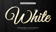 © AF DigitalArtStudio - Realistic white and golden chrome text effect. 3D luxury glossy silver metallic text effect